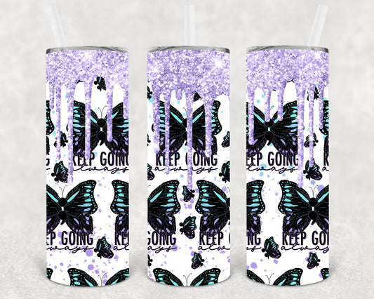 Keep Going Always 20 Oz Skinny Tumbler