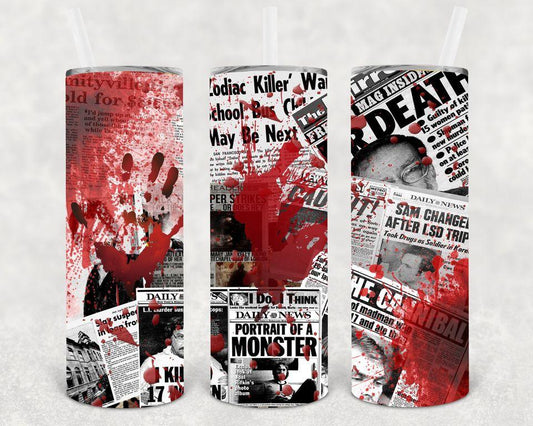 Killer News 20 Oz Skinny Tumbler