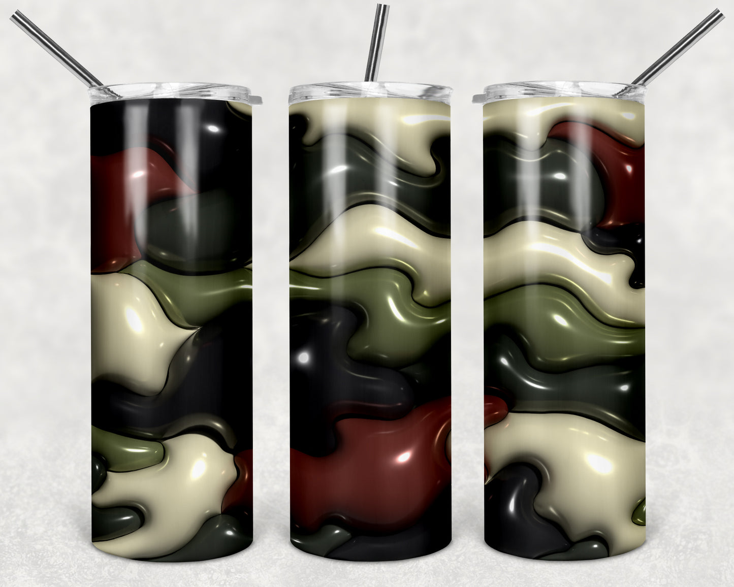 Camo Puffy 20 oz Skinny Tumbler