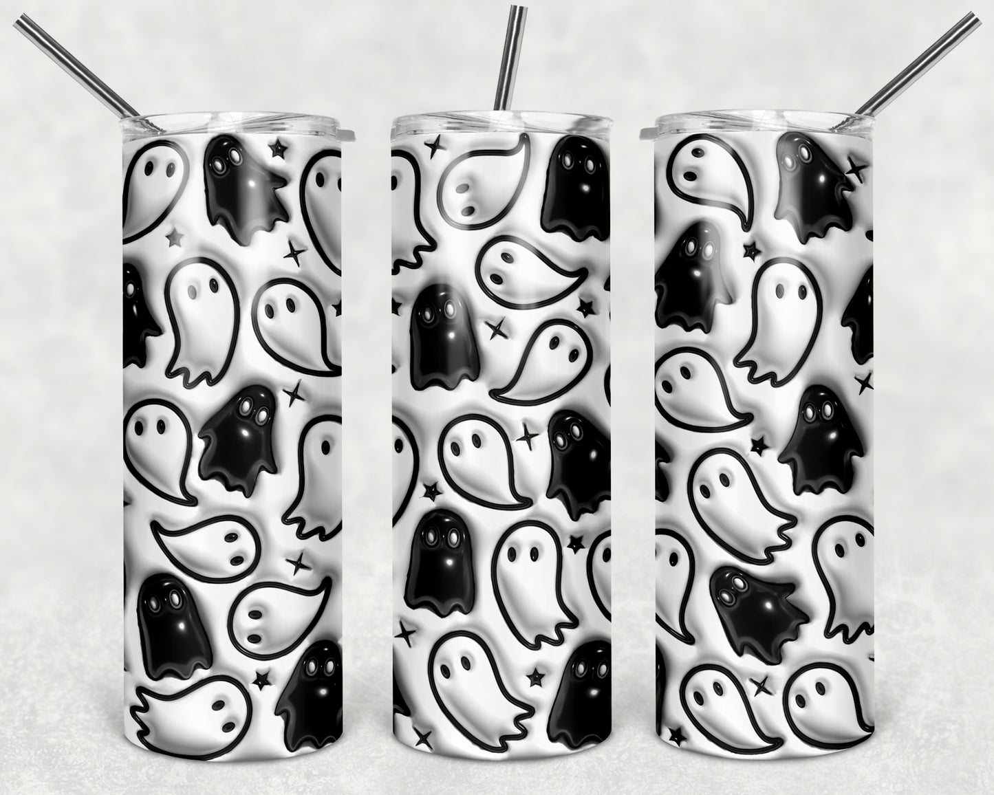 Ghosts Puffy 20 oz Skinny Tumbler