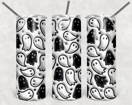 Ghosts Puffy 20 oz Skinny Tumbler