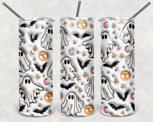 Ghosts Puffy 20 oz Skinny Tumbler