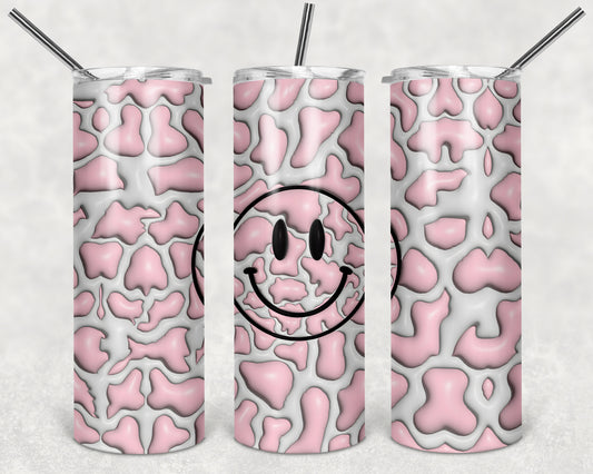 Leopard Happy Puffy 20 oz Skinny Tumbler