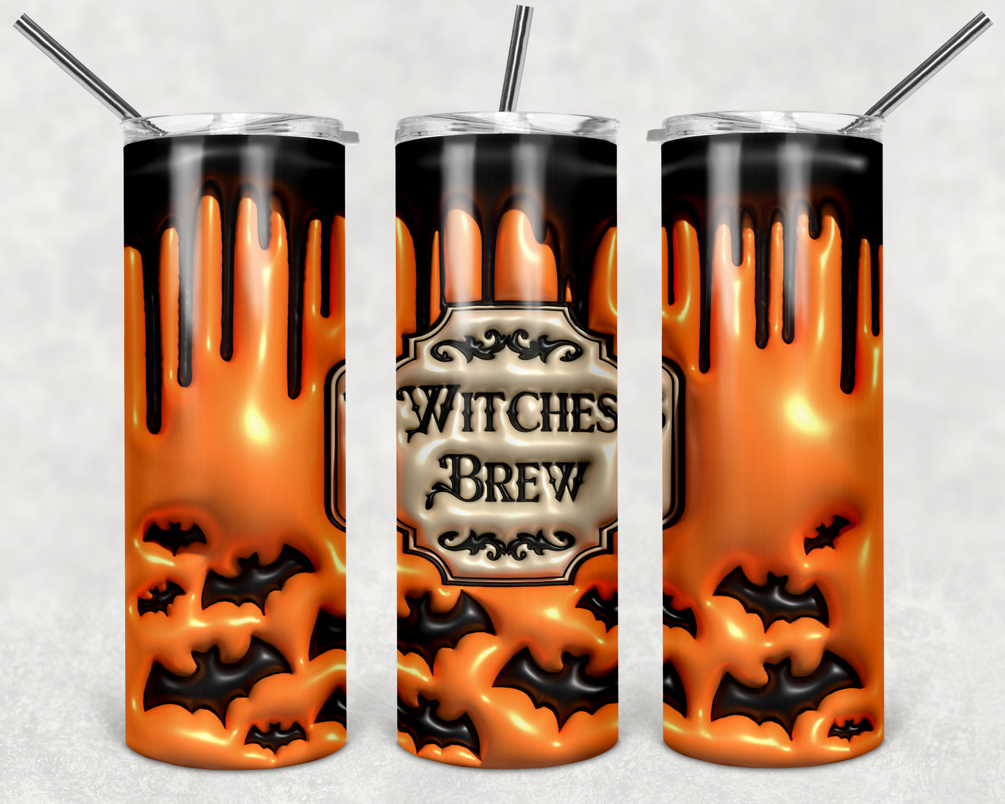 Witches Brew Puffy 20 oz Skinny Tumbler