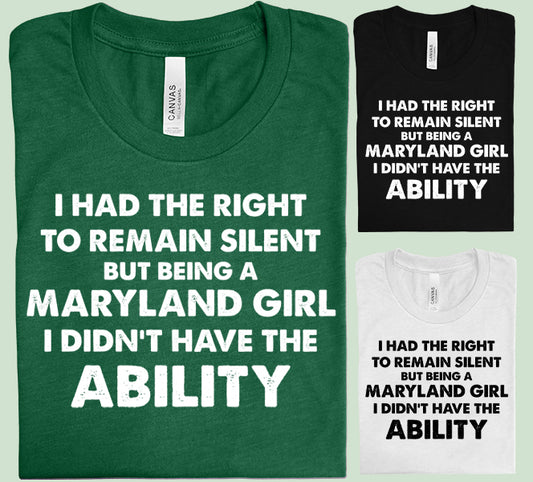 I Had the Right to Remain Silent (Customize with Your State) Graphic Tee