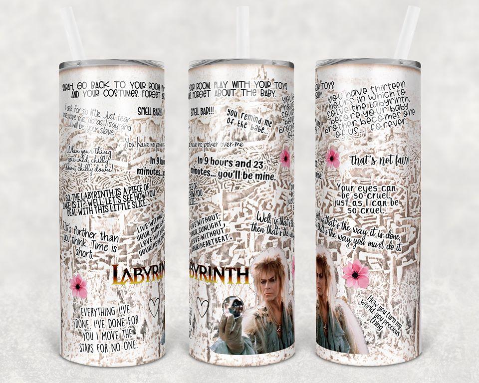 Labyrinth 20 Oz Skinny Tumbler