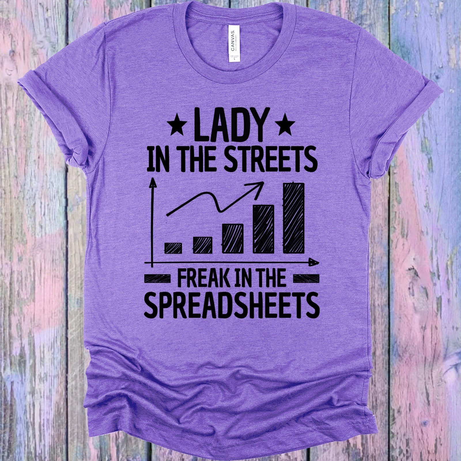 Lady In The Streets Freak Spreadsheets Graphic Tee Graphic Tee