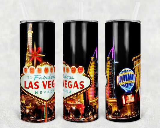 Las Vegas 20 Oz Skinny Tumbler