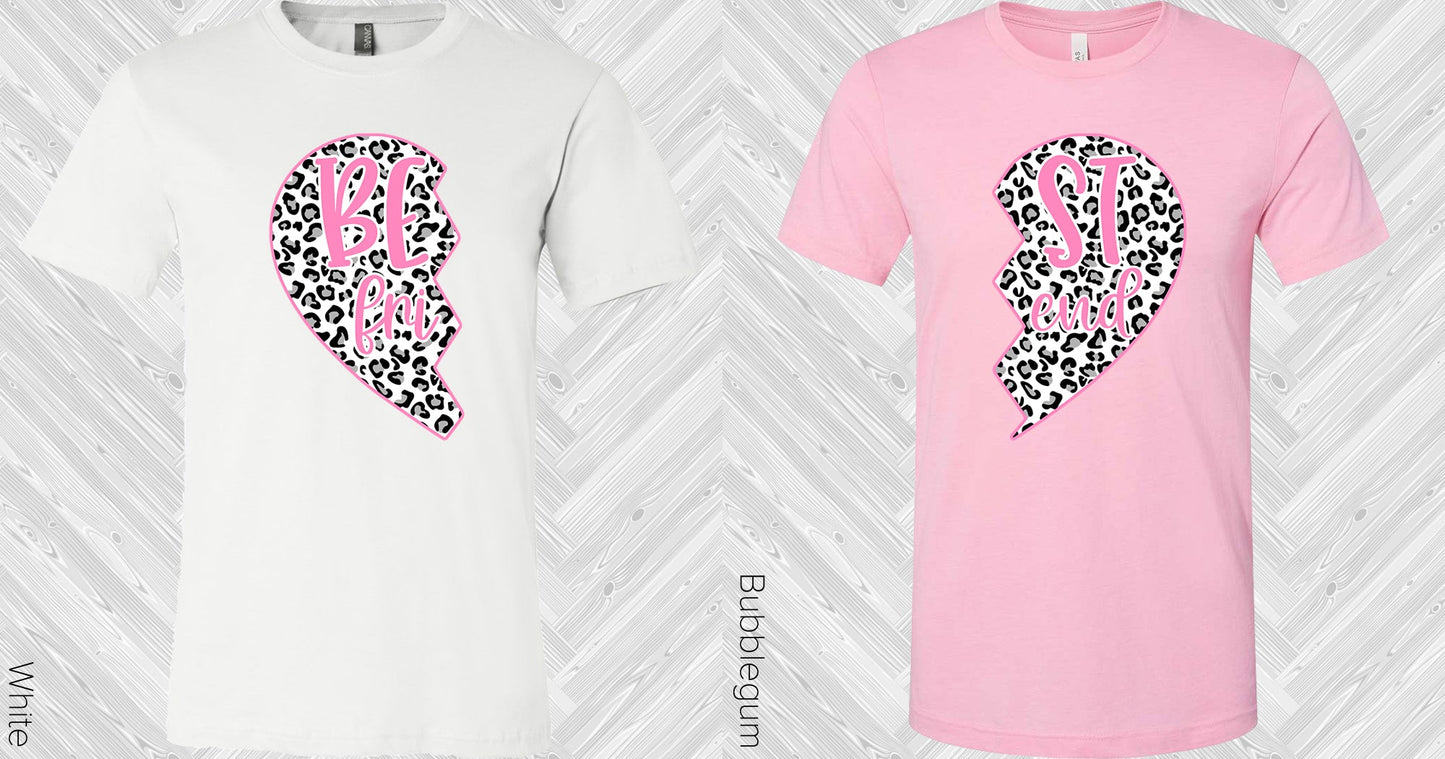 Leopard Heart Best Friend (Right Shirt In Photo) Graphic Tee Graphic Tee