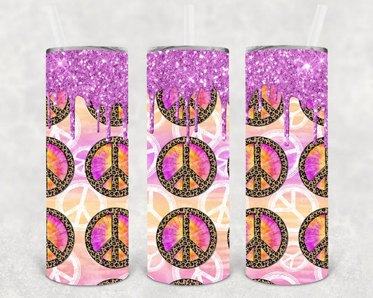 Leopard Peace 20 Oz Skinny Tumbler