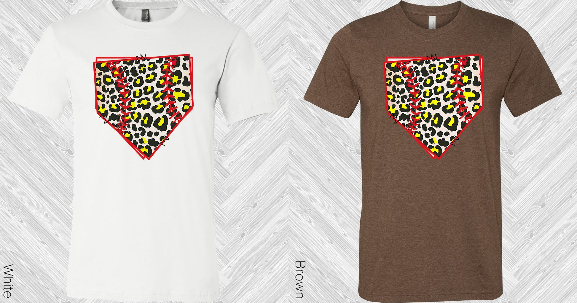Leopard Softball Base Graphic Tee Graphic Tee