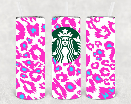 Leopard Starbucks 20 Oz Skinny Tumbler