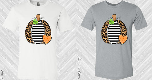 Leopard Stripes Pumpkin Graphic Tee Graphic Tee