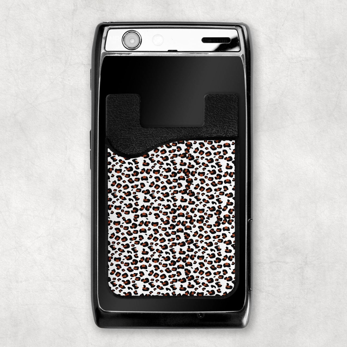 Leopard Card Caddy Phone Wallet