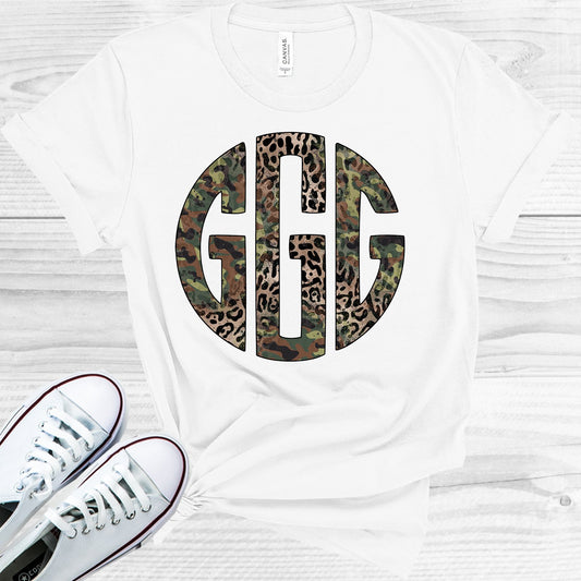 Leopard And Camo Monogram Graphic Tee Graphic Tee