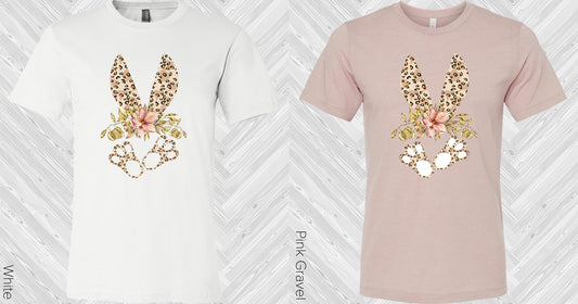 Leopard And Floral Bunny Graphic Tee Graphic Tee