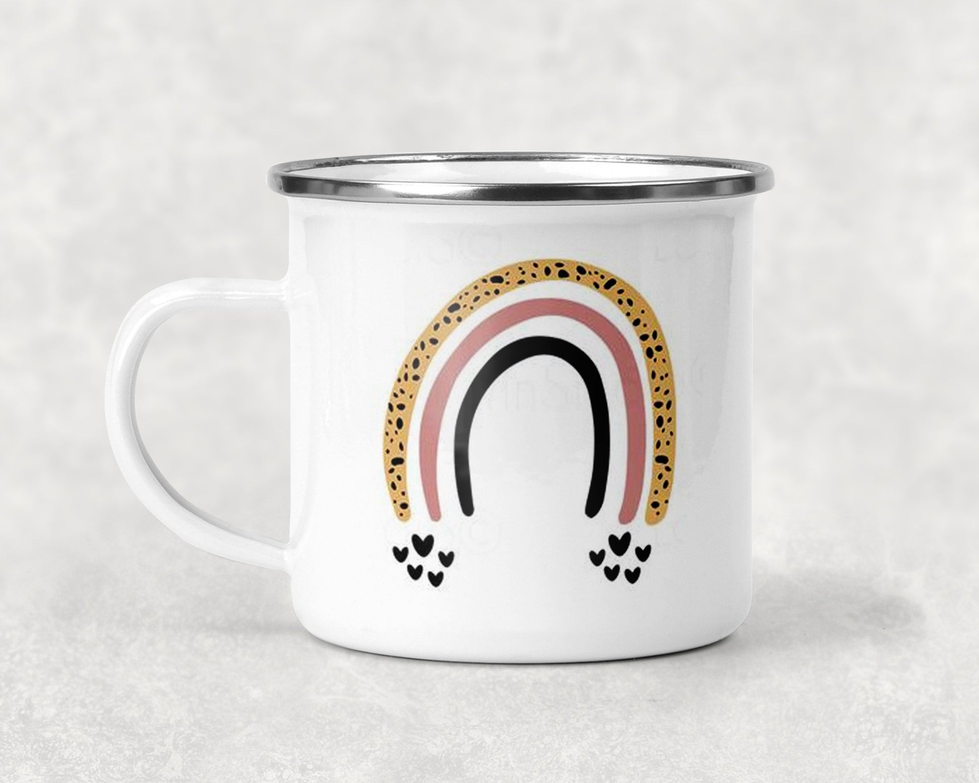 Leopard And Hearts Rainbow Mug Coffee