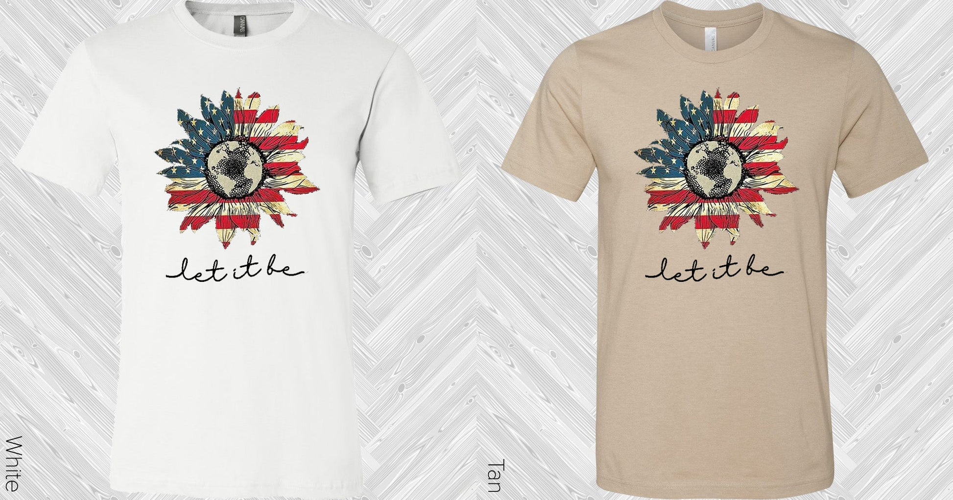 Let It Be Flag Sunflower Graphic Tee Graphic Tee