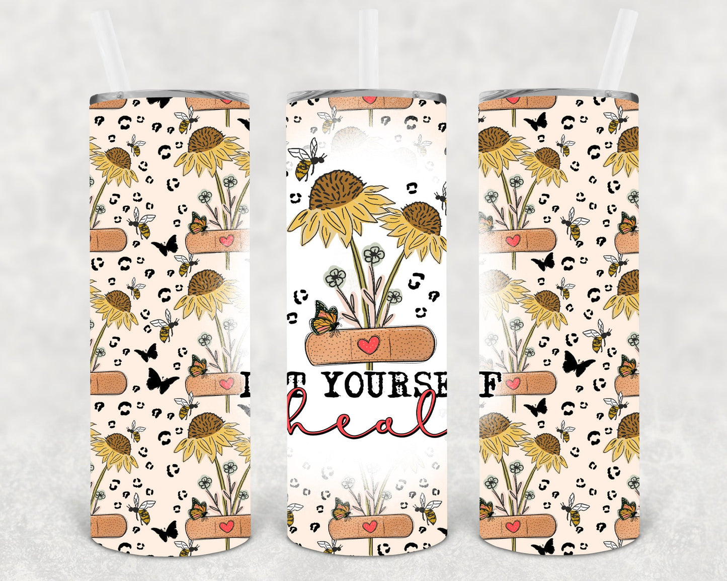 Let Yourself Heal 20 Oz Skinny Tumbler