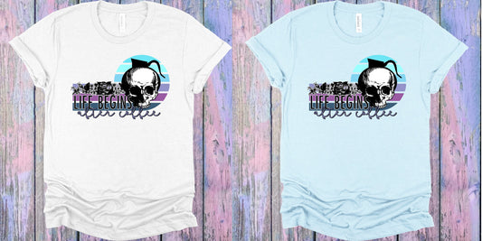 Life Begins After Coffee Graphic Tee Graphic Tee