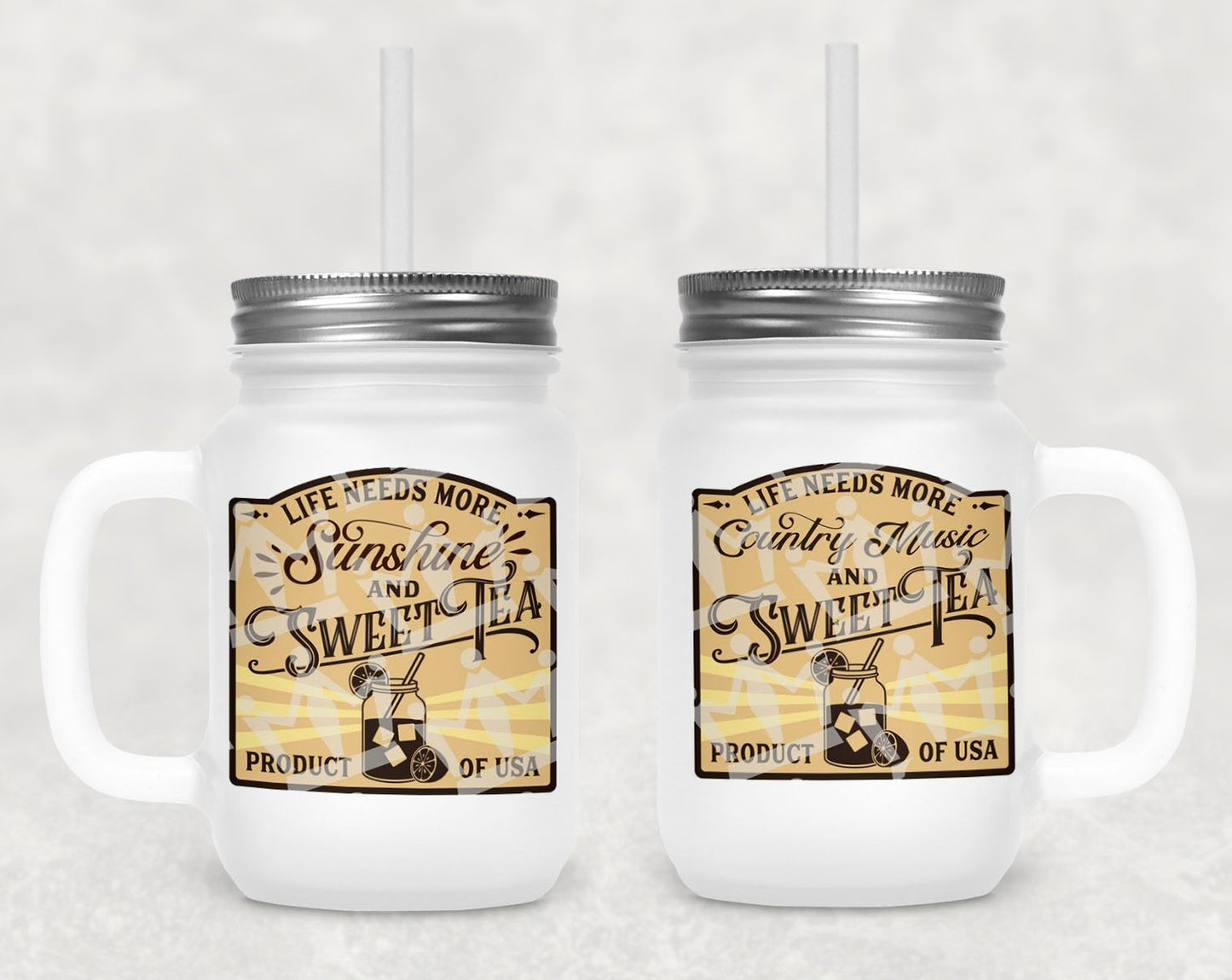 Life Needs More Sweet Tea Frosted Mason Jar