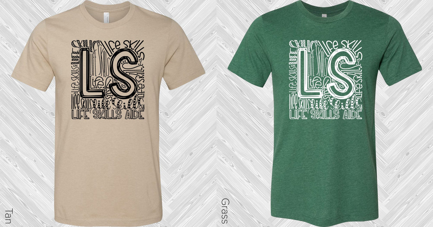Life Skills Aide Subway Art Graphic Tee Graphic Tee