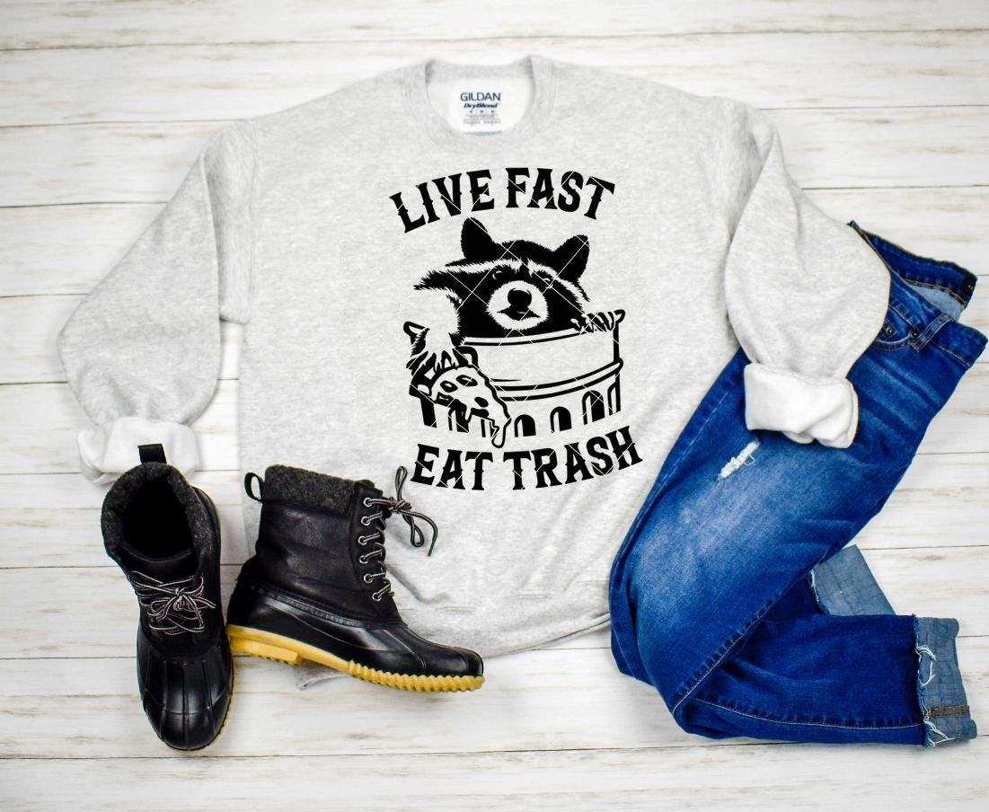 Live Fast Eat Trash Graphic Tee Graphic Tee