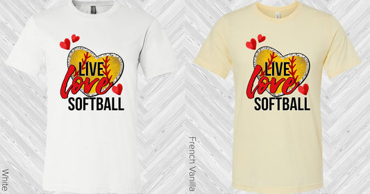 Live Love Softball Graphic Tee Graphic Tee