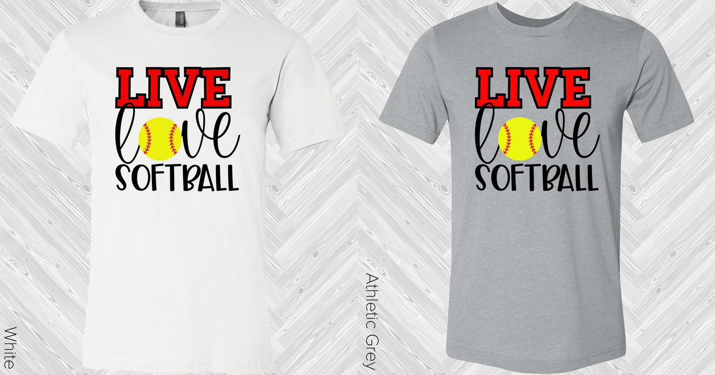 Live Love Softball Graphic Tee Graphic Tee