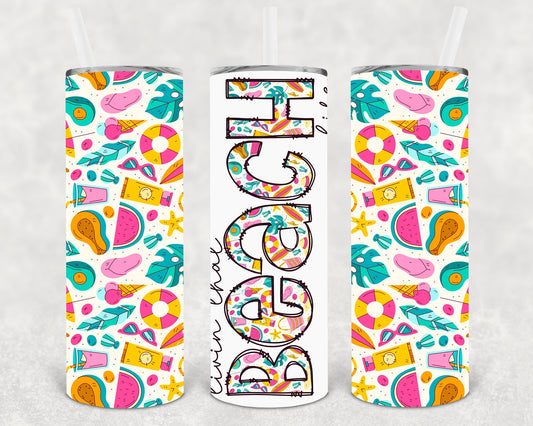Livin That Beach Life 20 Oz Skinny Tumbler