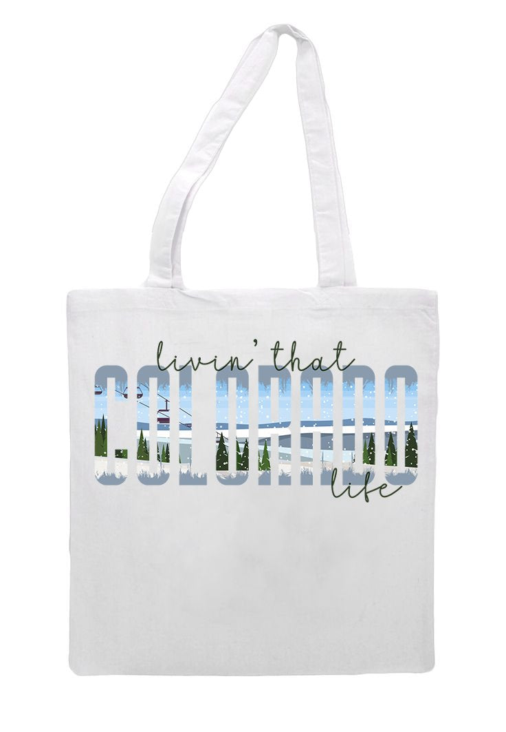 Livin That Colorado Life Grocery Tote Bag