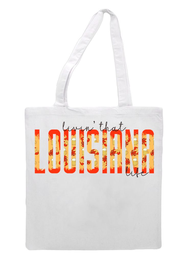 Livin That Louisiana Life Grocery Tote Bag