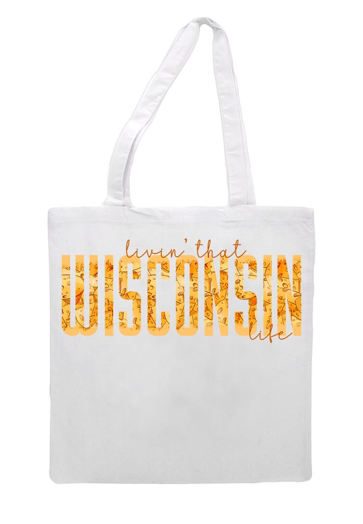 Livin That Wisconsin Life Grocery Tote Bag