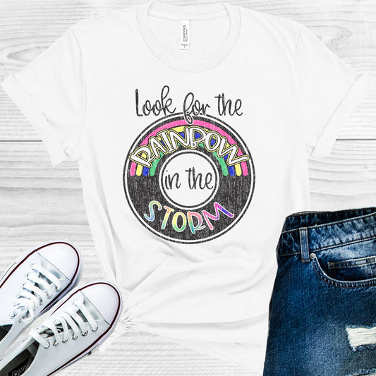 Look For The Rainbow In Storm Graphic Tee Graphic Tee