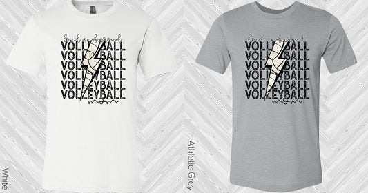 Loud And Proud Volleyball Mom Graphic Tee Graphic Tee