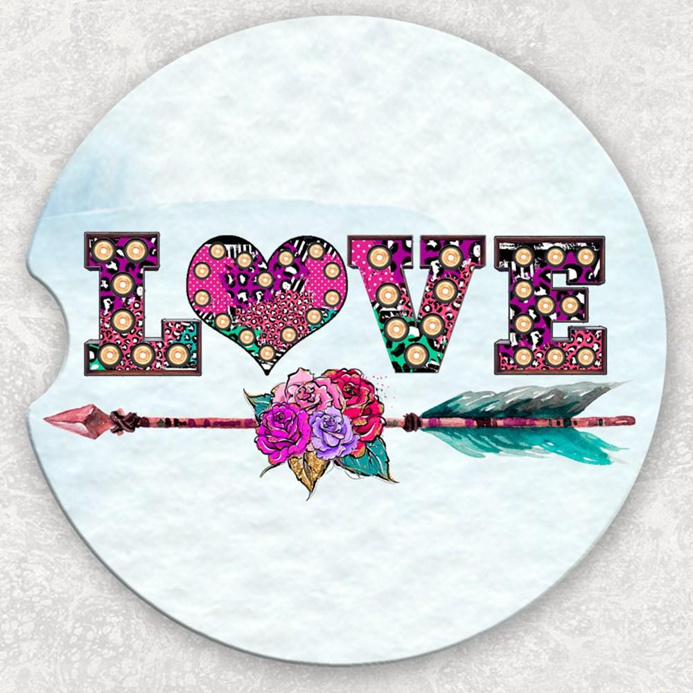 Car Coaster Set - Love Arrow