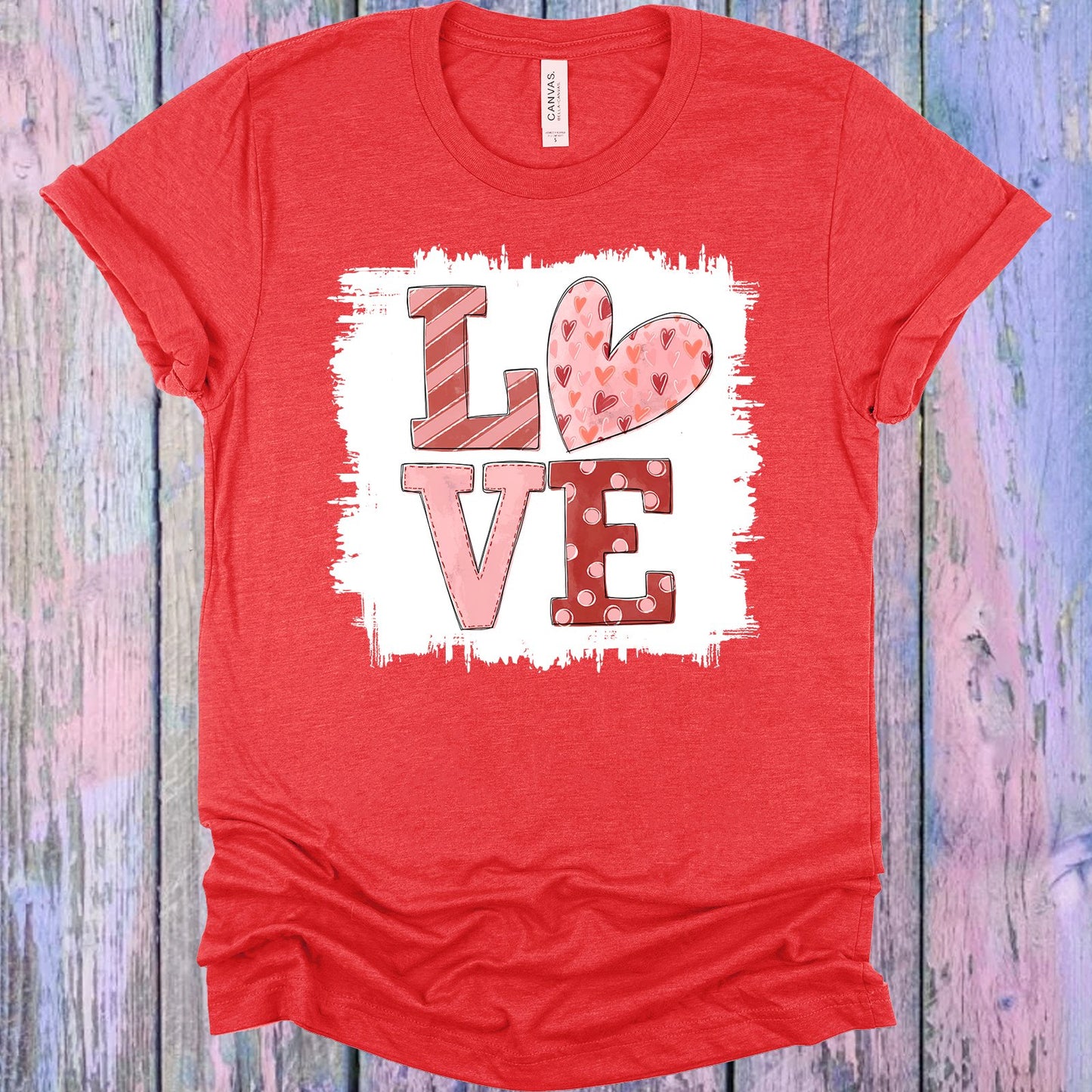 Love Faux Bleach Graphic Tee Graphic Tee