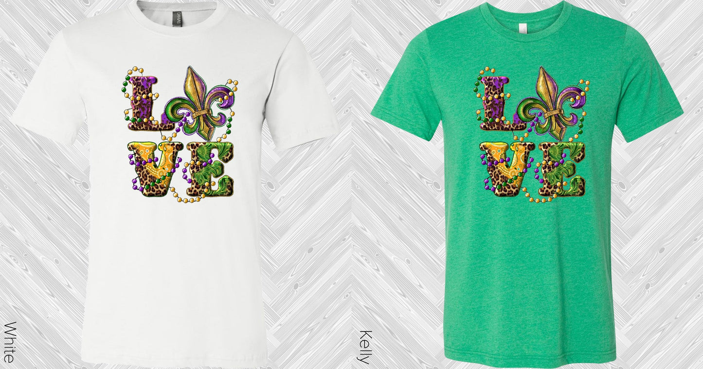 Love Mardi Gras Graphic Tee Graphic Tee