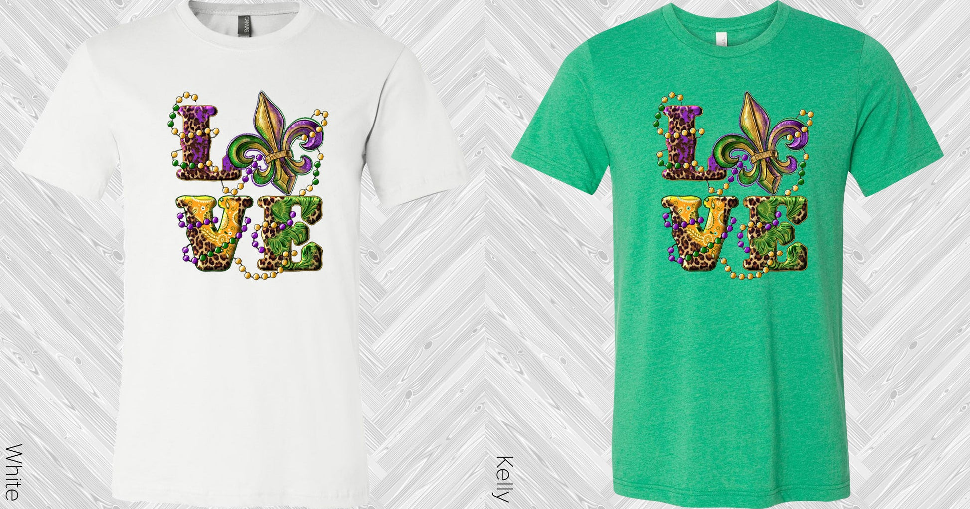 Love Mardi Gras Graphic Tee Graphic Tee