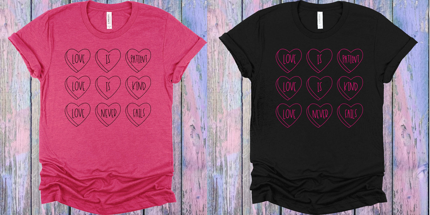 Love Never Fails Graphic Tee Graphic Tee