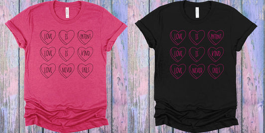 Love Never Fails Graphic Tee Graphic Tee