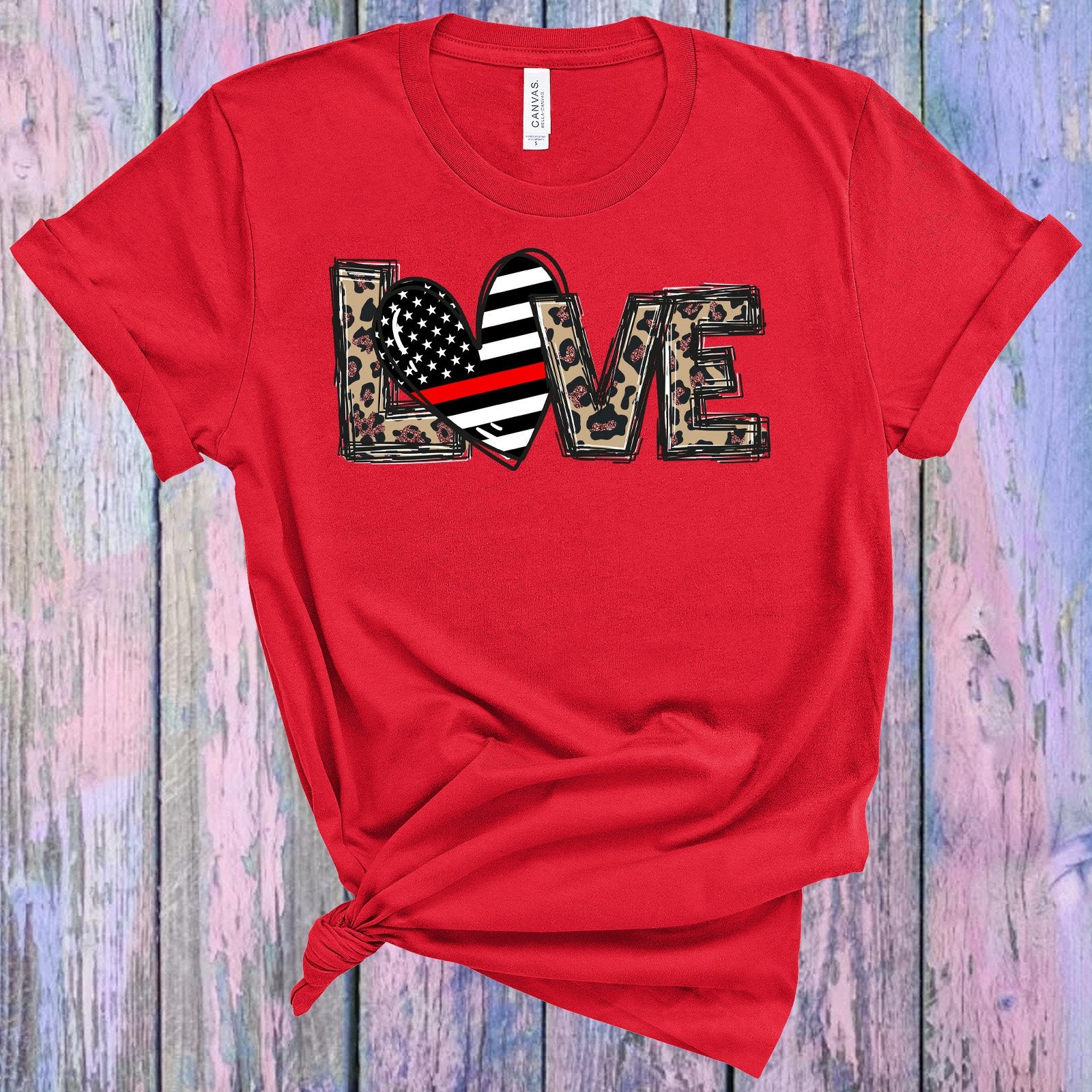 Love Red Line Graphic Tee Graphic Tee