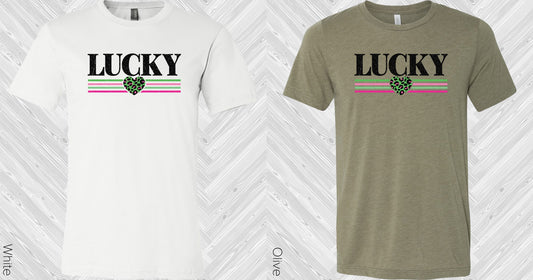 Lucky Leopard Heart Graphic Tee Graphic Tee