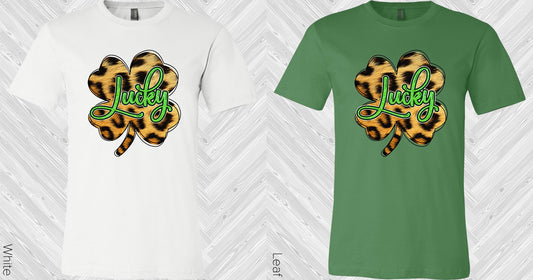 Lucky Leopard Shamrock Graphic Tee Graphic Tee