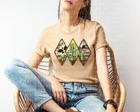 Serape Cactus Graphic Tee