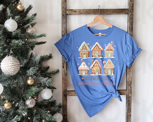 Gingerbread Kisses & Christmas Wishes Graphic Tee