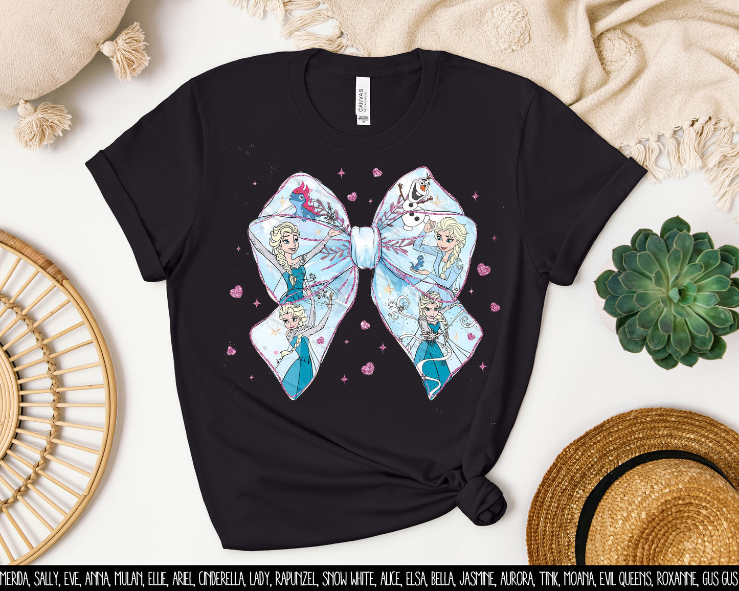 Elsa Coquette Bow Graphic Tee