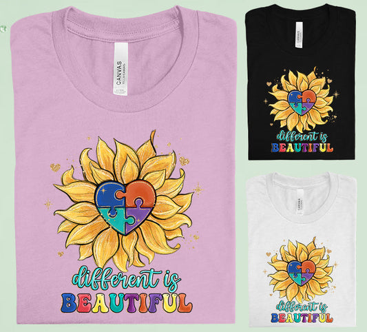 Different Is Beautiful Graphic Tee Graphic Tee