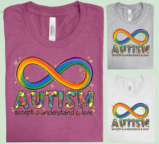 Autism Accept Understand Love Graphic Tee Graphic Tee