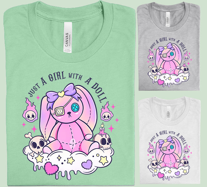 Just a Girl with a Doll Graphic Tee